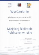 MBP w Jaśle w gronie ośmiu najaktywniejszych bibliotek w Polsce!