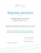 Nagroda specjalna - Tydzień Bibliotek 2012