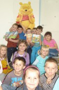 Akcje: Puchatkowe urodziny w przedszkolu  w ZSM nr 5 w Jaśle
