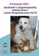 Juniwersytet: Spotkanie z dogoterapeutką Jolantą Jaracz i psem terapeutycznym ALTĄ