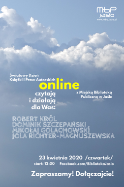 Światowy Dzień Książki i Praw Autorskich on-line z jasielską biblioteką!